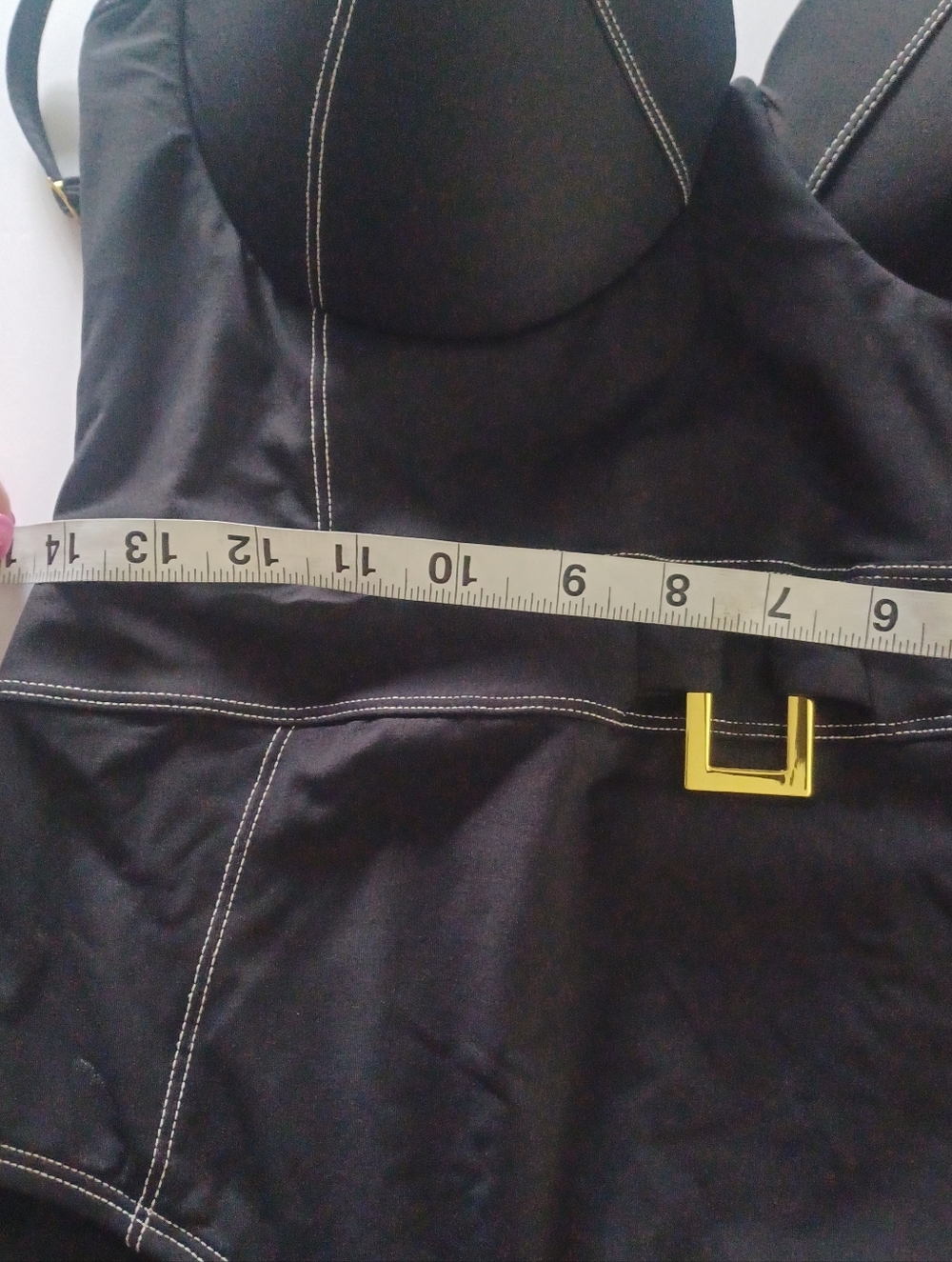 Bleu Rod Beattie 1pc Swimsuit Sz 14 A Fine Line Belted - Picture 7 of 8